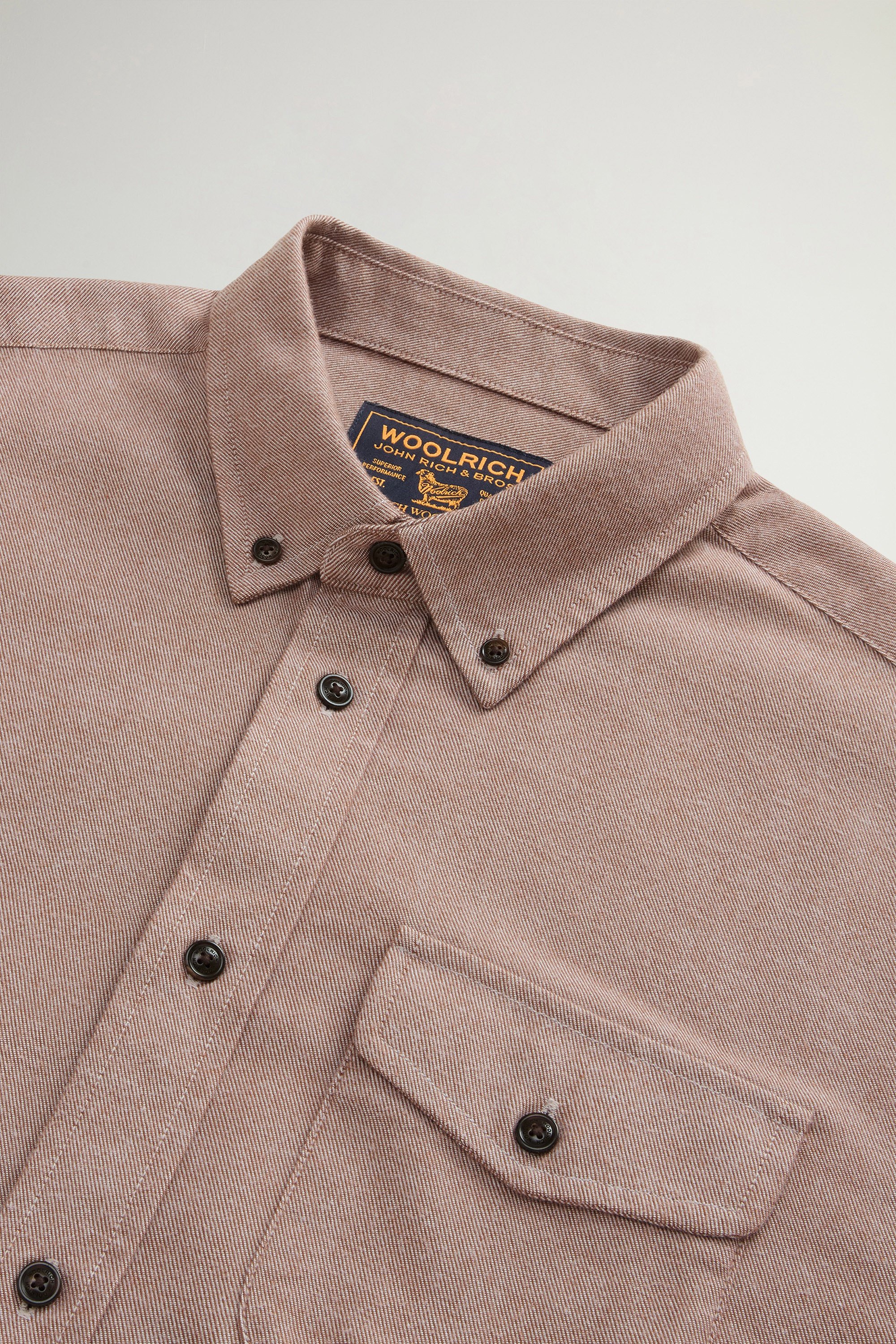 Shirt in Cotton-Blend Twill Brown photo 6 | Woolrich