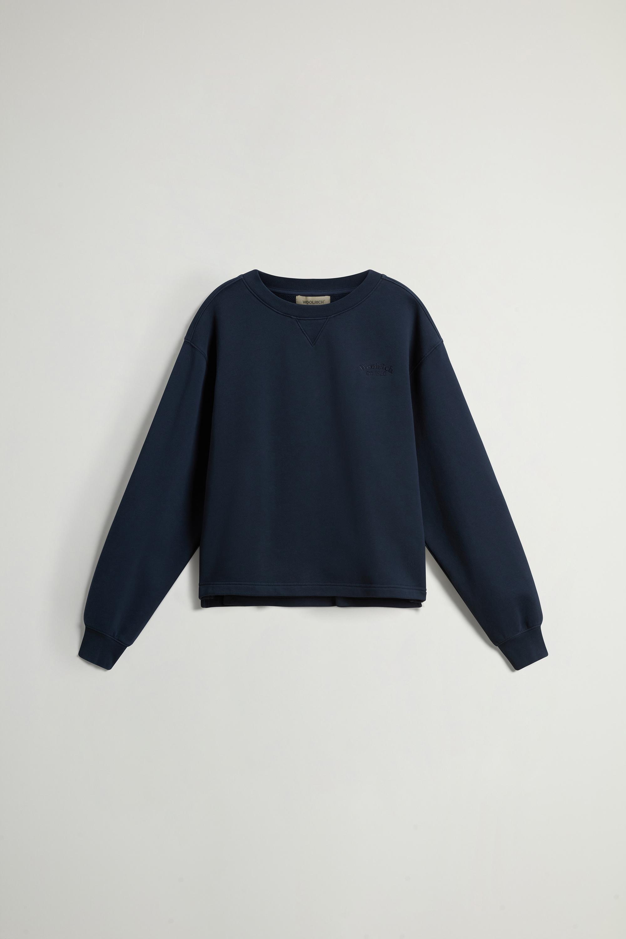 Crewneck Sweatshirt in Pure Cotton Blue photo 5 | Woolrich