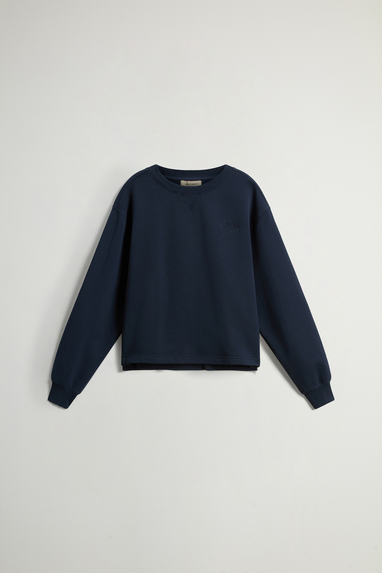 Crewneck Sweatshirt in Pure Cotton Blue photo 5 | Woolrich