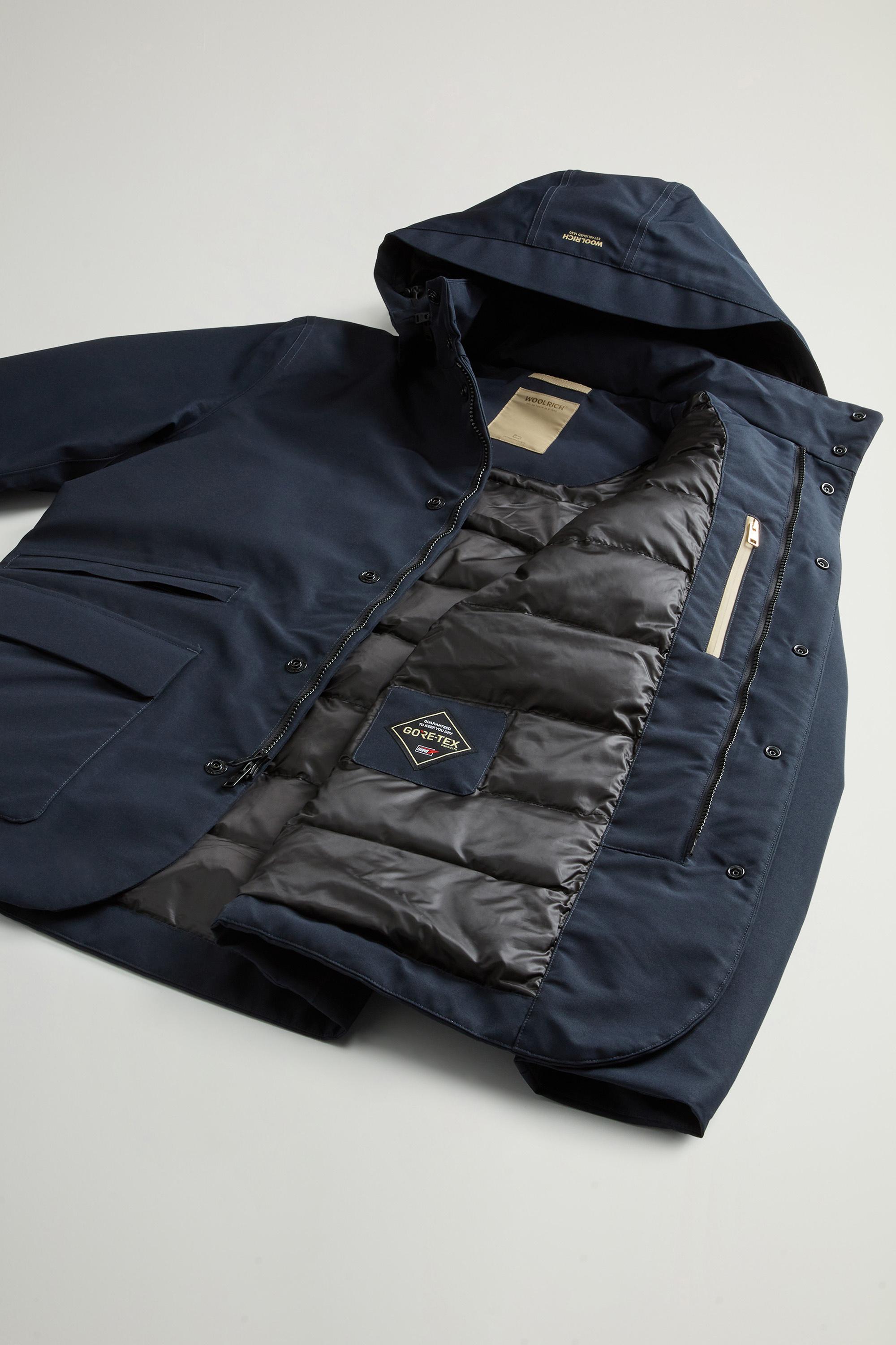 Waterproof Jacket in Recycled Two-Layered GORE-TEX Fabric Blue photo 8 | Woolrich