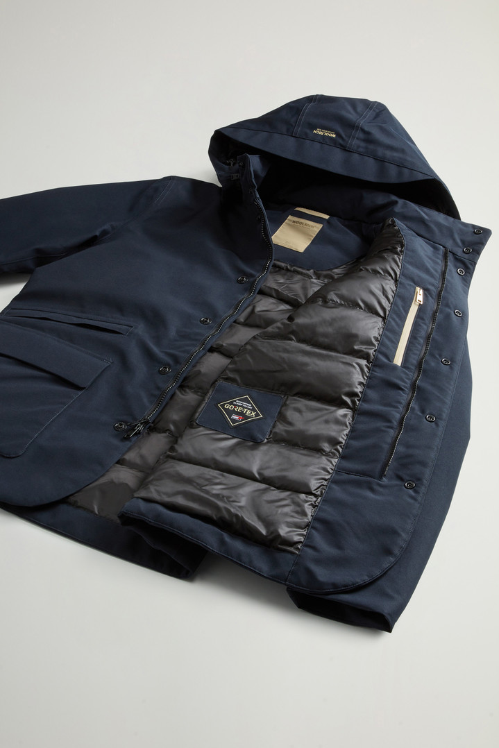 Waterproof Jacket in Recycled Two-Layered GORE-TEX Fabric Blue photo 8 | Woolrich