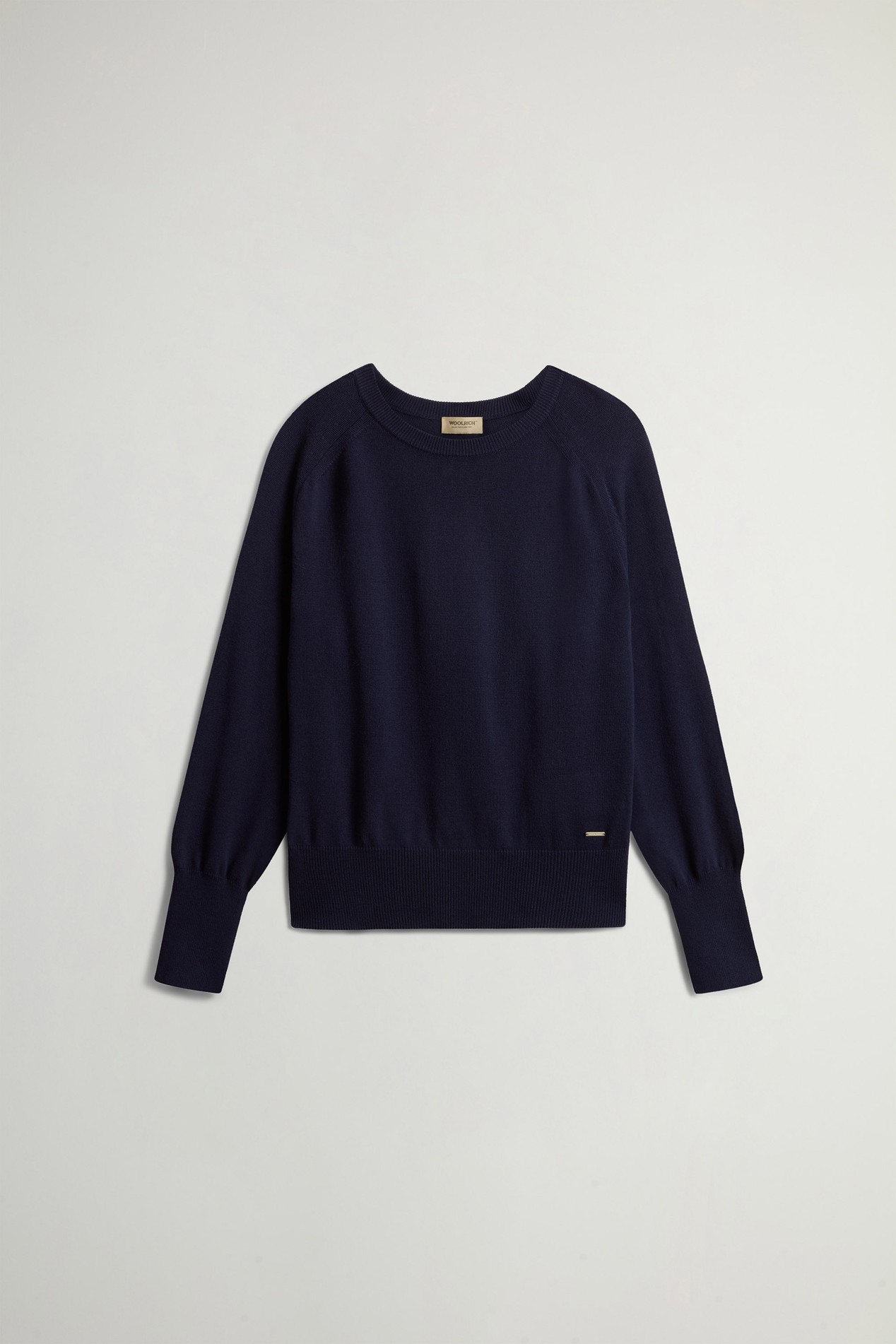 COTTON MODAL CREWNECK Blue photo 5 | Woolrich