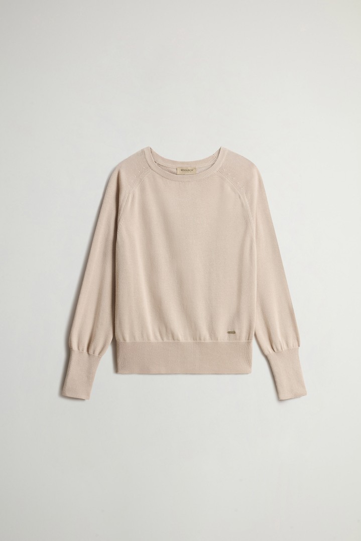 COTTON MODAL CREWNECK Beige photo 5 | Woolrich