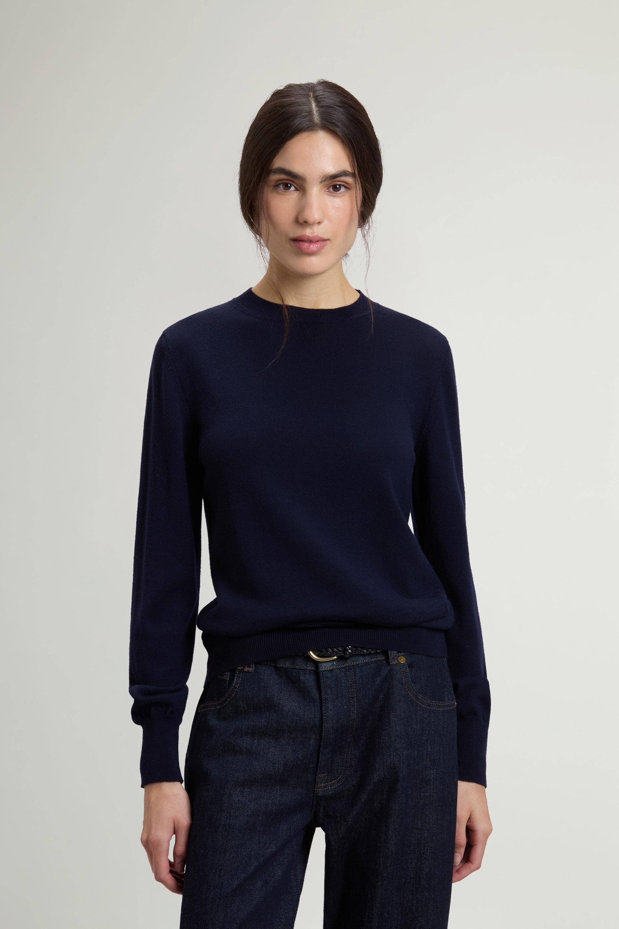 Sweater in Pure Merino Virgin Wool Blue photo 1 | Woolrich