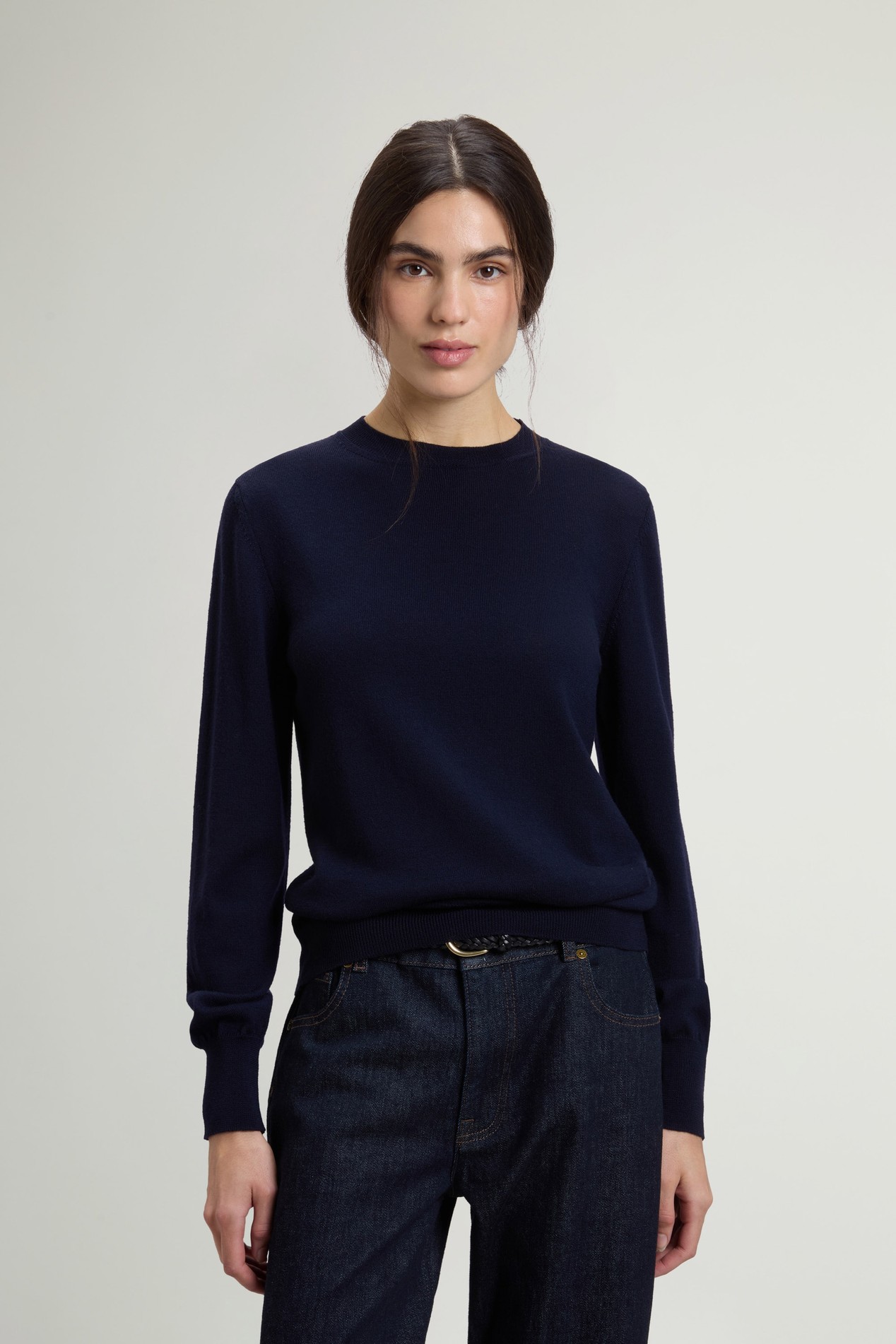 Sweater in Pure Merino Virgin Wool Blue photo 1 | Woolrich