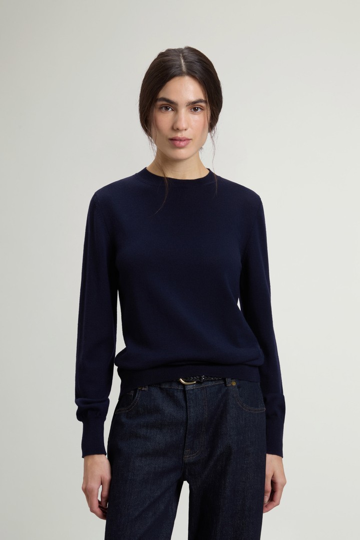 Sweater in Pure Merino Virgin Wool Blue photo 1 | Woolrich