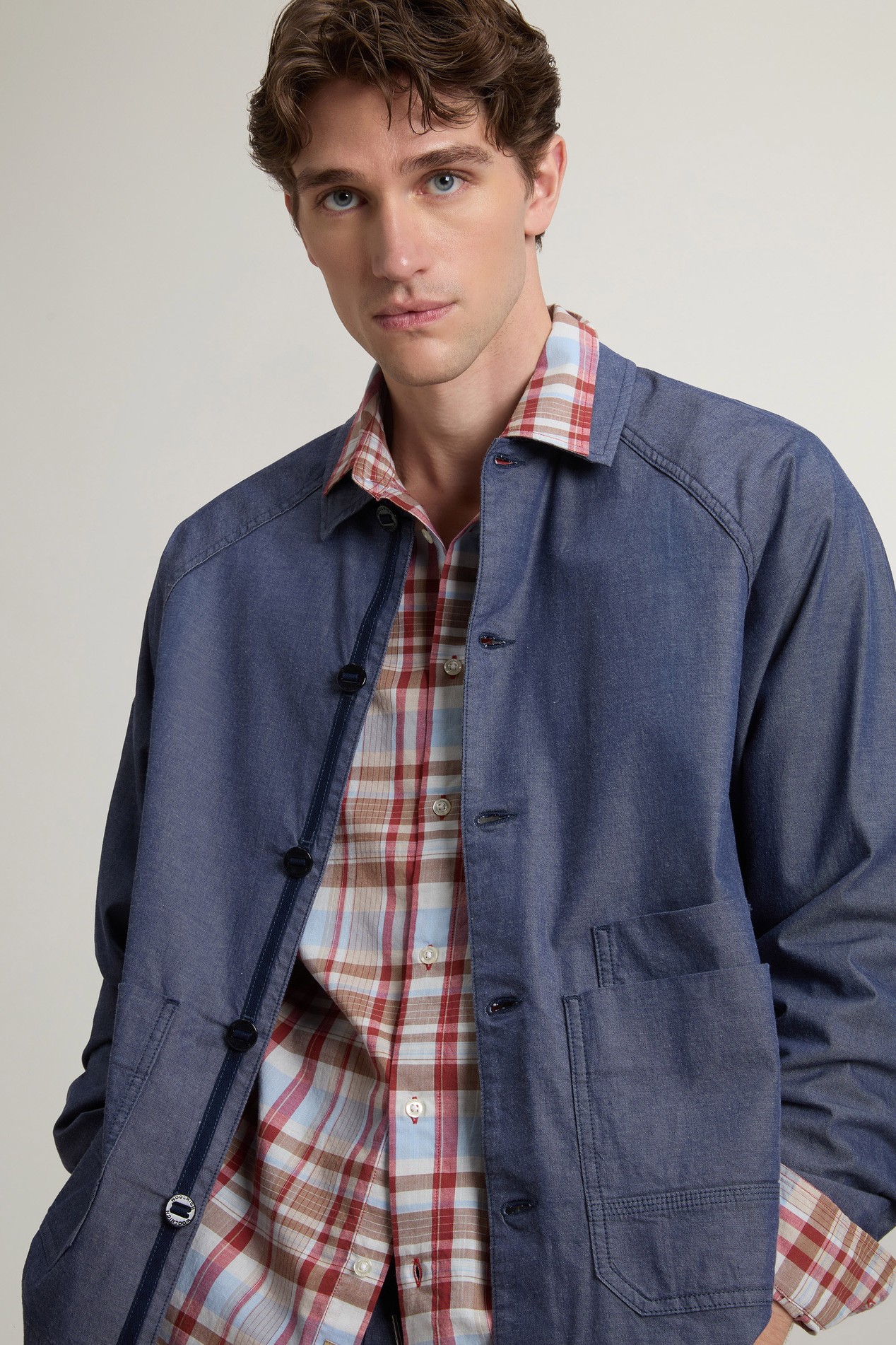 WASHED INDIGO OVERSHIRT Blue photo 4 | Woolrich