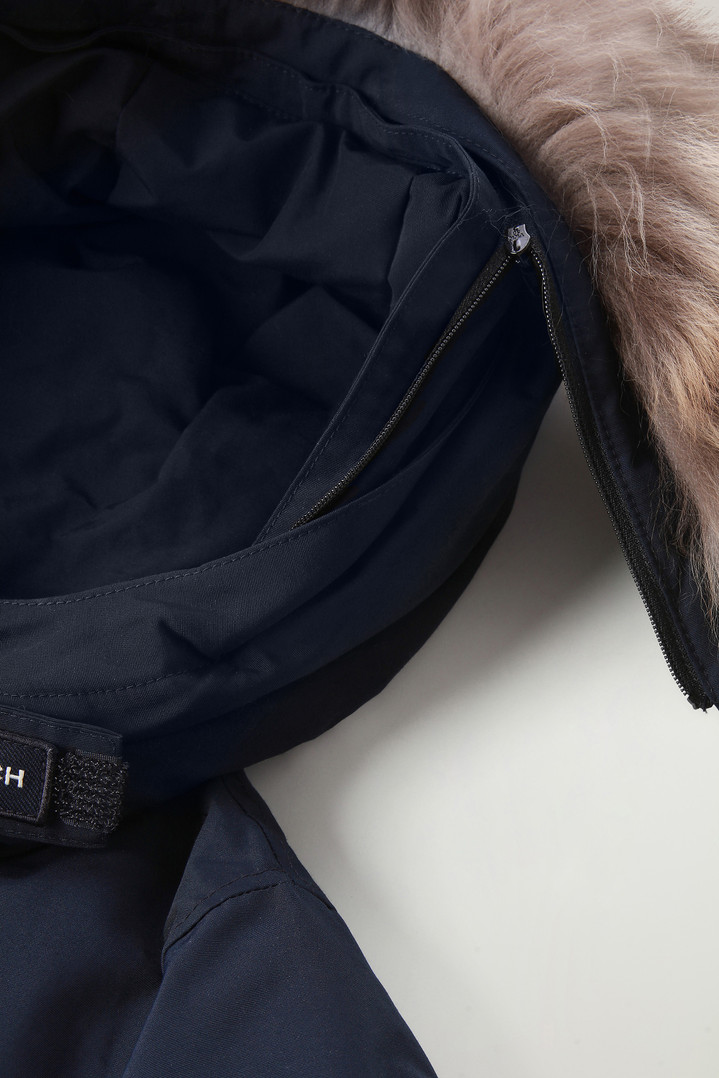 Boy's Arctic Parka in Ramar Cloth with Detachable Fur Blue photo 3 | Woolrich