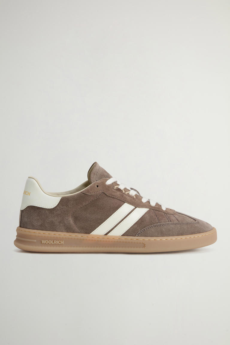 Doubleu Tennis Sneakers in Suede and Calfskin Beige photo 1 | Woolrich