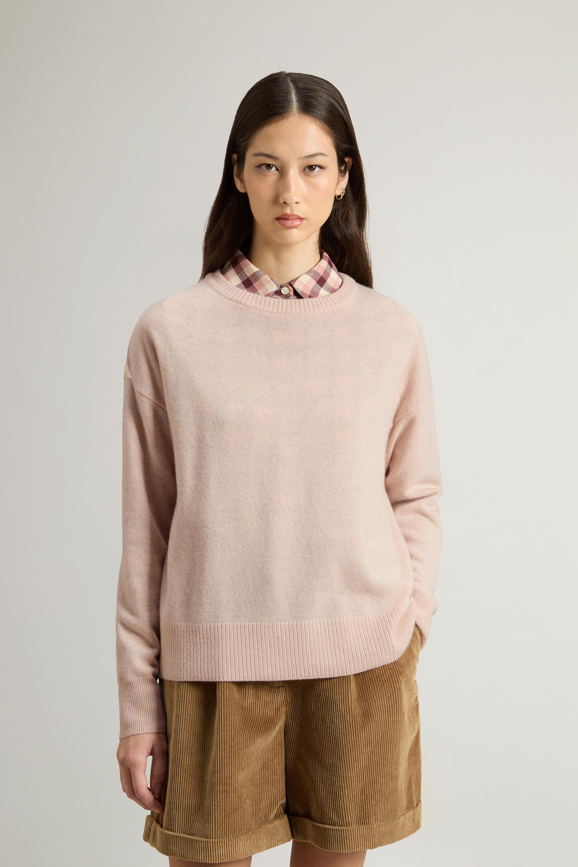 Crewneck Sweater in Virgin Wool and Cashmere Blend Pink photo 1 | Woolrich
