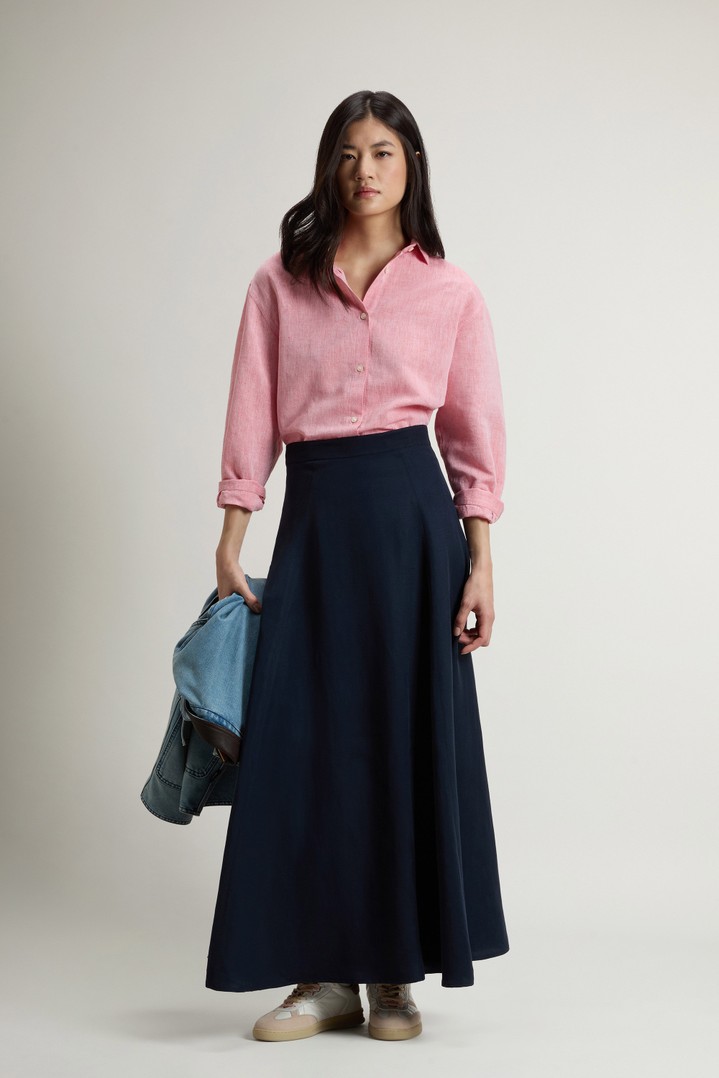 COTTON LINEN YD BOYFRIEND SHIRT Pink photo 2 | Woolrich