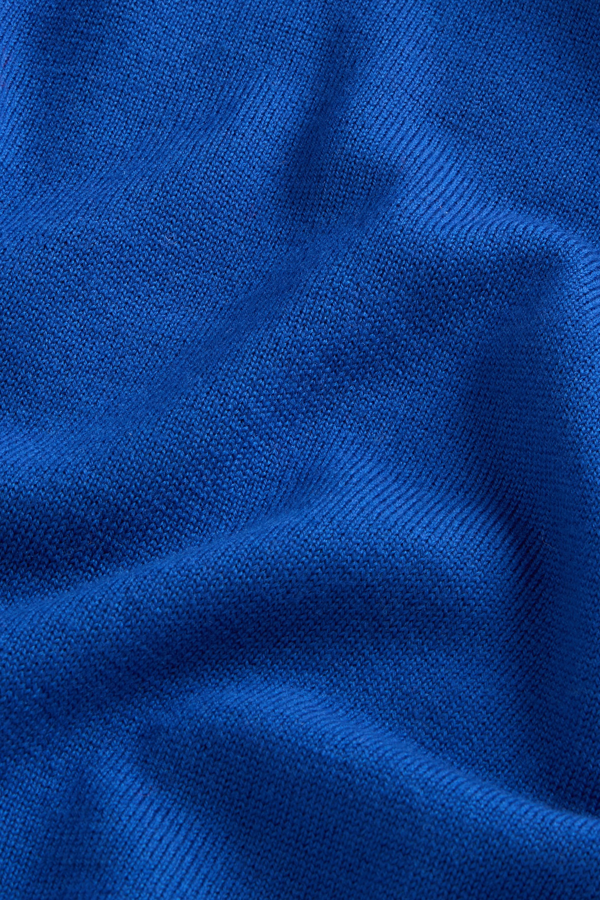 Knit Turtleneck T-Shirt in Pure Merino Virgin Wool Blue photo 6 | Woolrich
