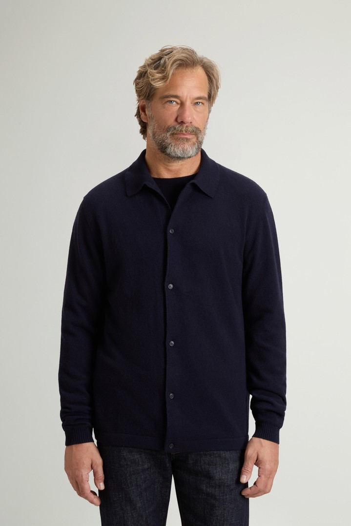 WOOL CASHMERE CARDIGAN GG13 Blue photo 1 | Woolrich