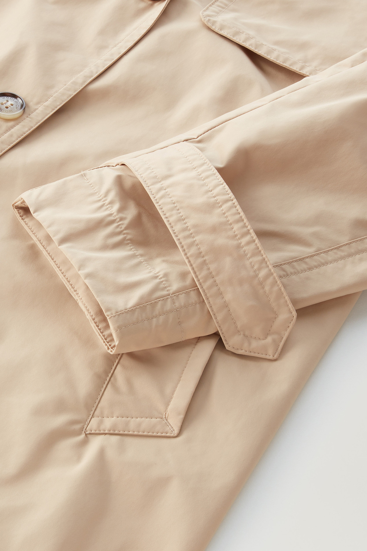 Trench Coat in Urban Touch Fabric with Belted Waist Beige photo 4 | Woolrich