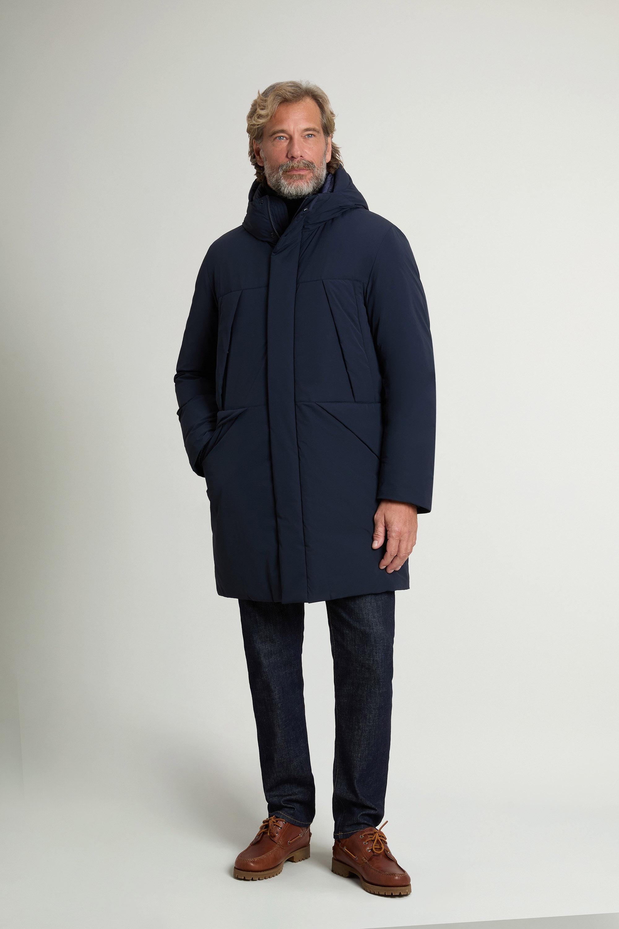 Teton Parka in Matte Stretch Nylon Blue photo 1 | Woolrich