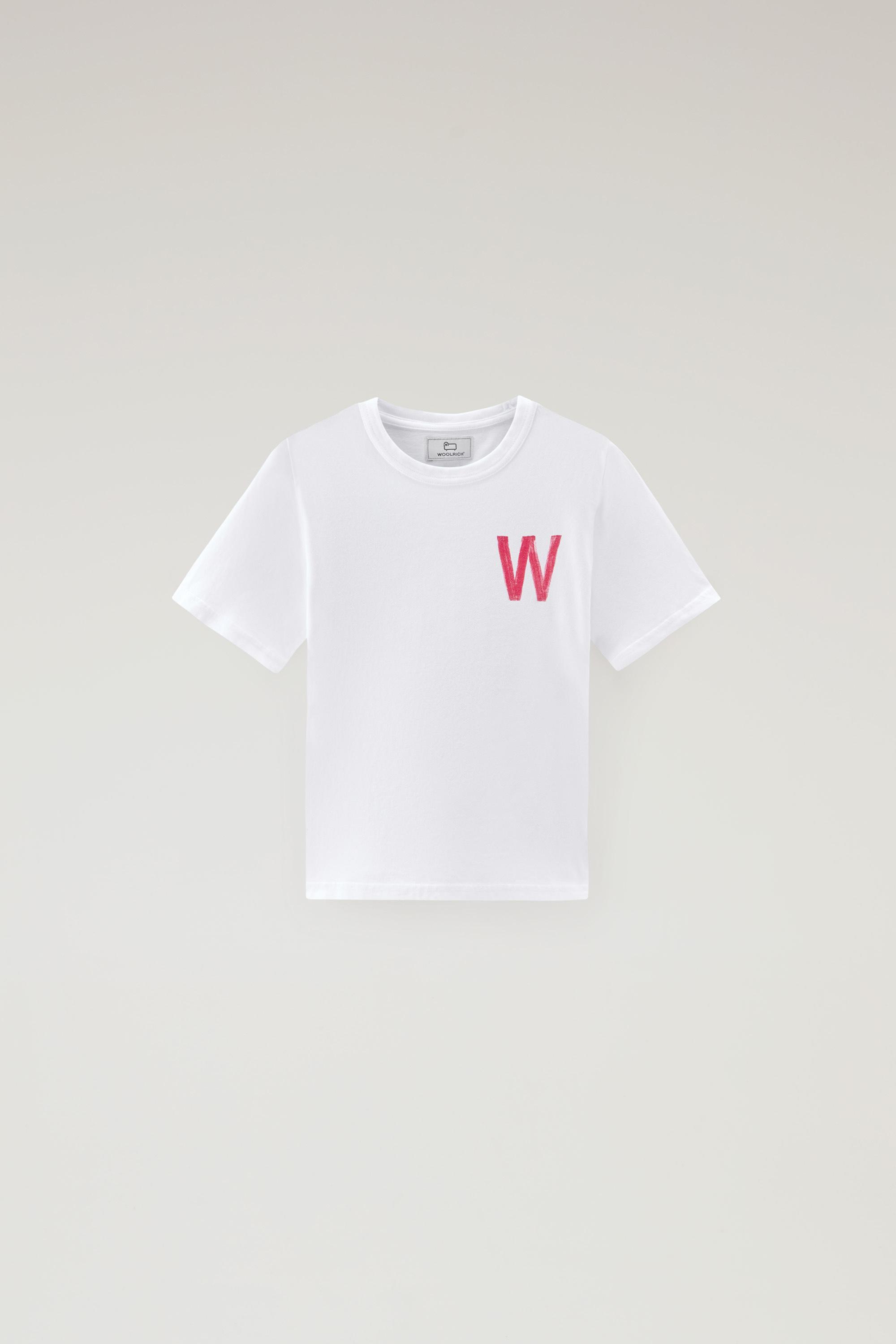 Boys' Pure Cotton T-Shirt with Print White photo 1 | Woolrich