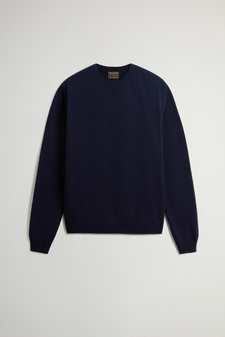 WOOL CASHMERE CREWNECK GG13 Blue photo 5 | Woolrich