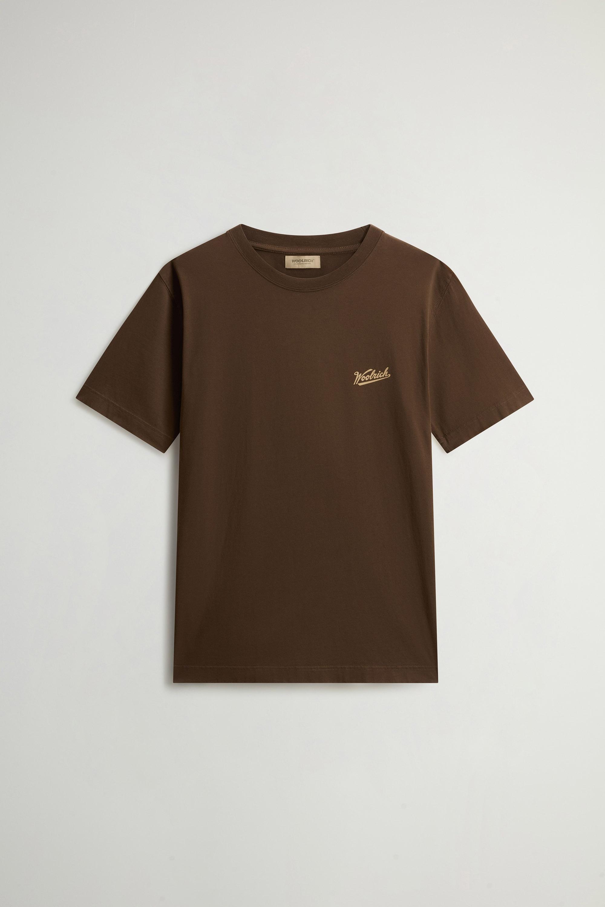 COTTON GRAPHIC T-SHIRT Brown photo 5 | Woolrich