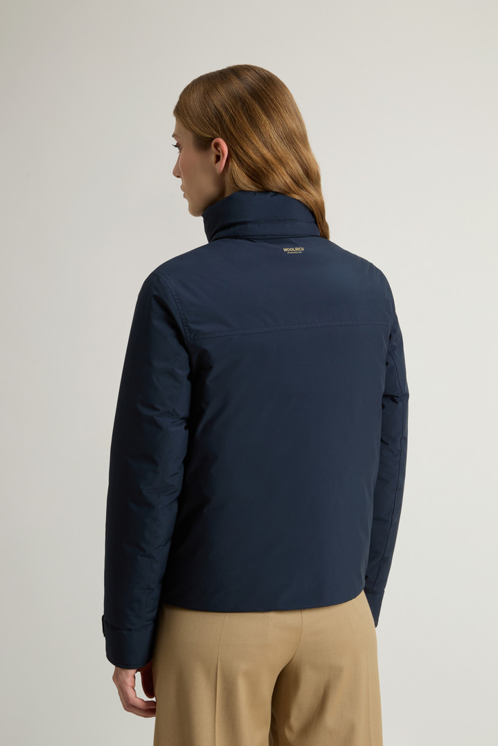 Cloud Jacket with Stand-Up Collar and Packable Hood Blue photo 3 | Woolrich