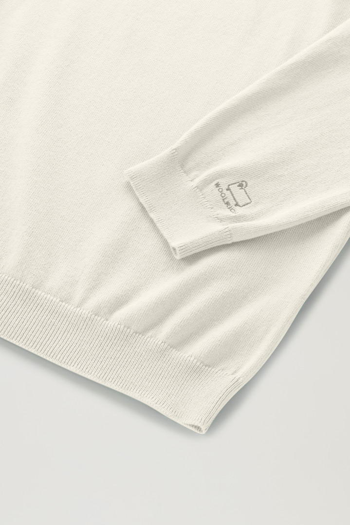 Pure Cotton Crewneck Sweater White photo 3 | Woolrich