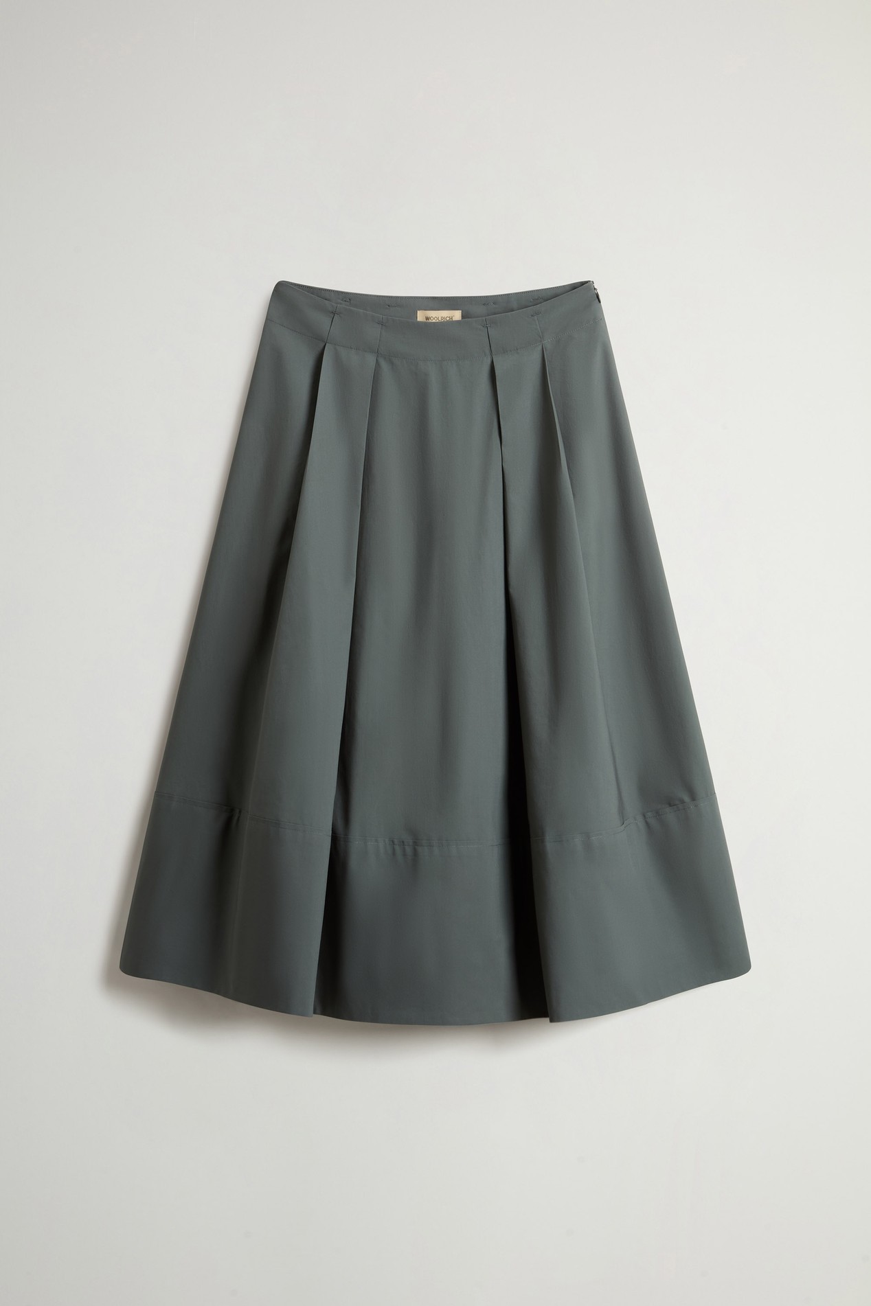 COTTON POPLIN SKIRT Green photo 3 | Woolrich