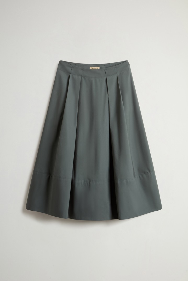 COTTON POPLIN SKIRT Green photo 3 | Woolrich