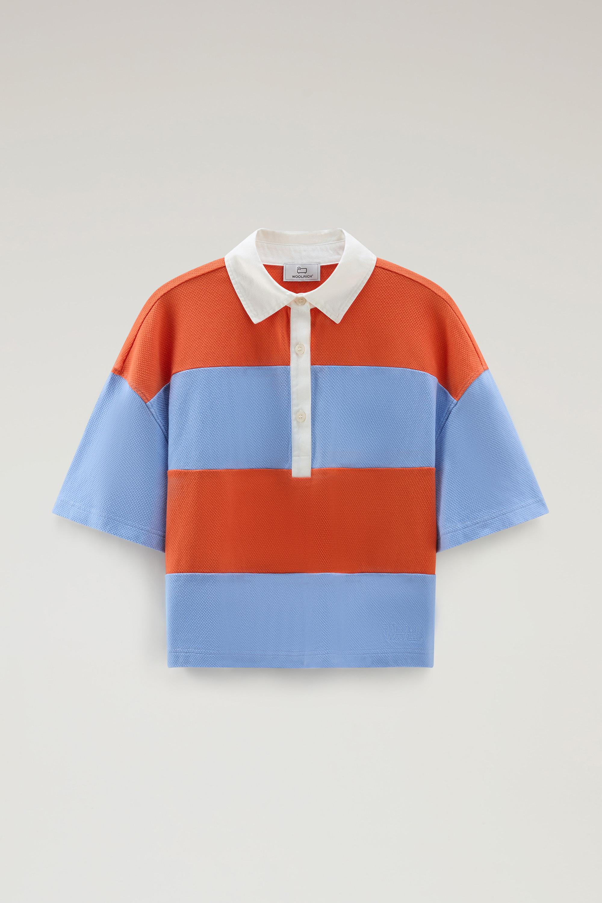 Striped Pure Cotton Piquet Polo Shirt Multicolor photo 1 | Woolrich
