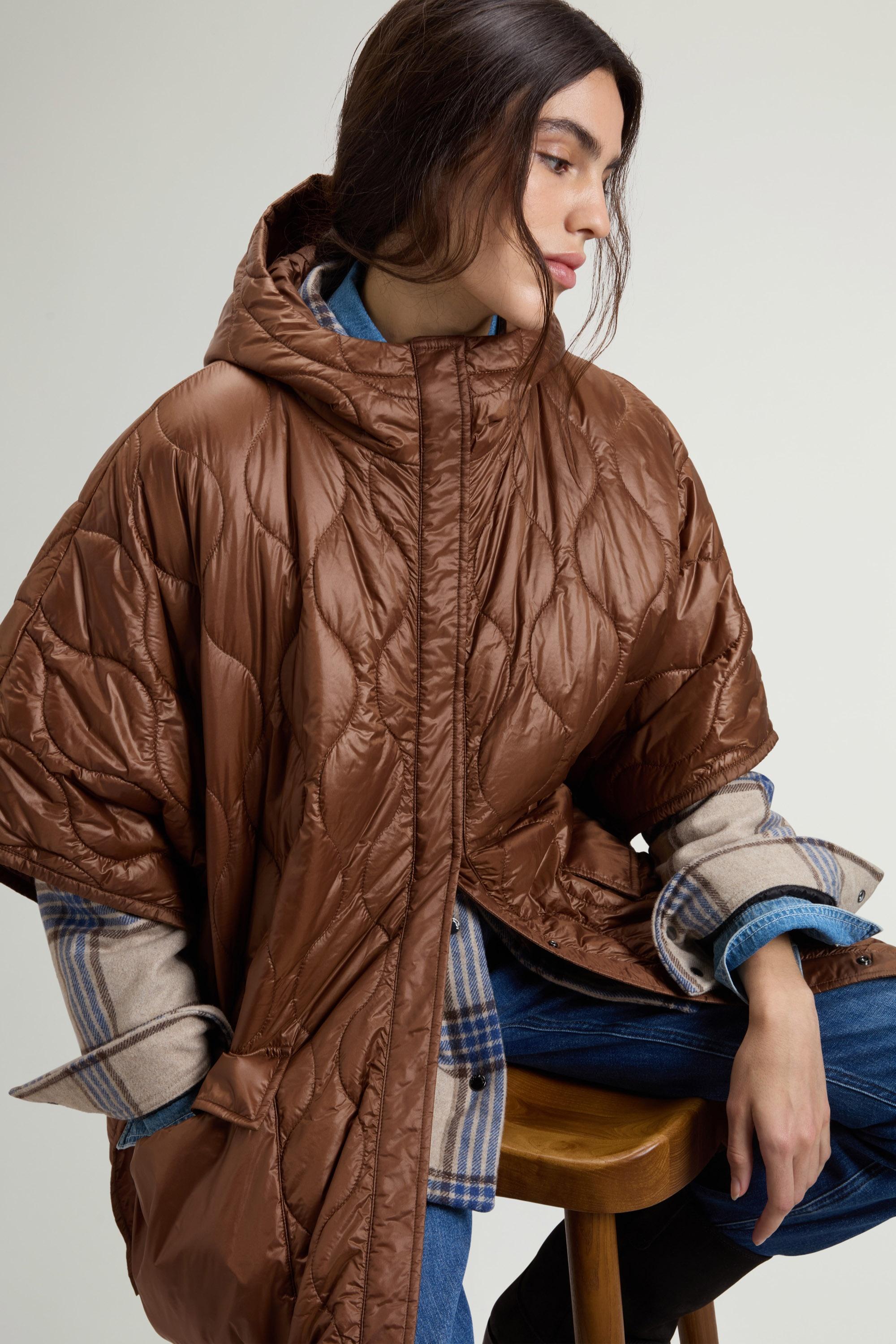 Quilted Cape in Urban Light Nylon Brown photo 5 | Woolrich