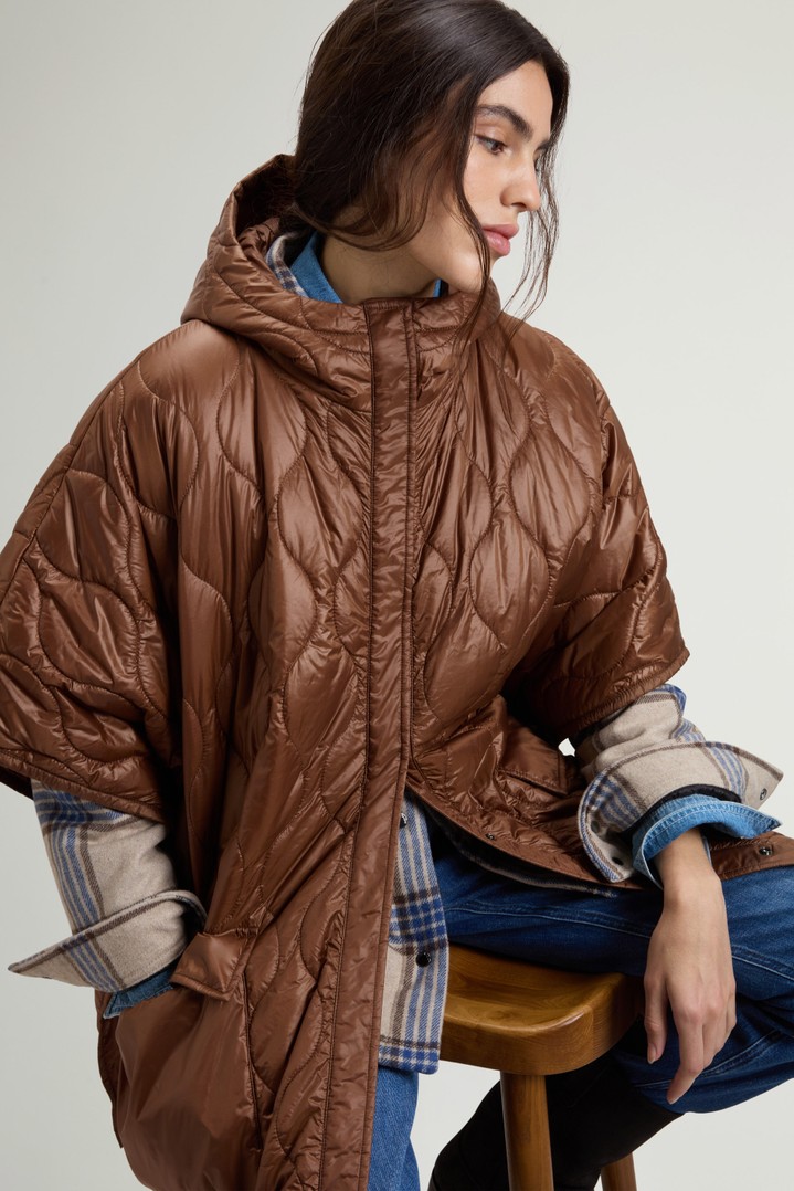 Quilted Cape in Urban Light Nylon Brown photo 5 | Woolrich