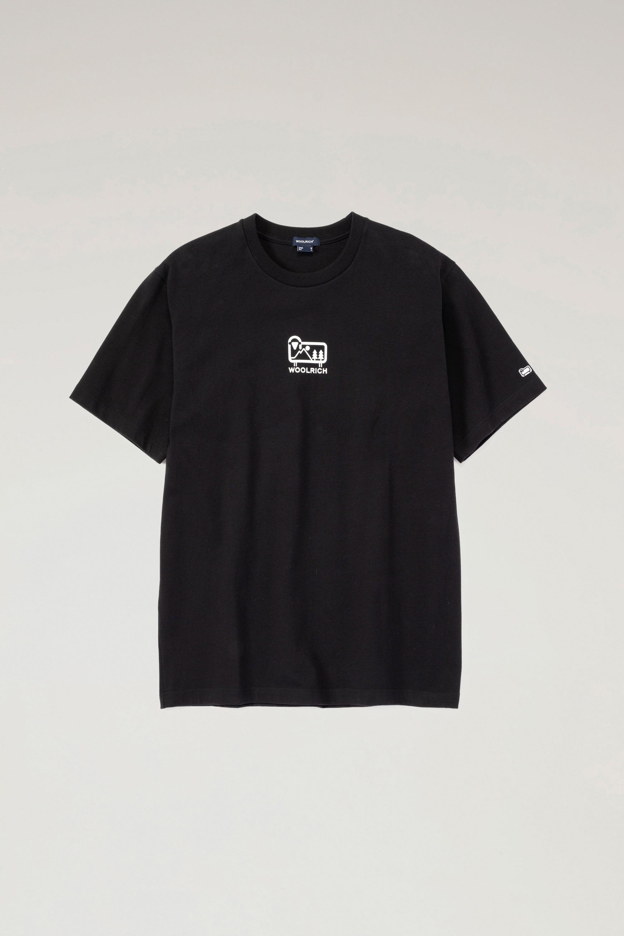 Small Sheep T-shirt in Pure Cotton Jersey Black photo 1 | Woolrich