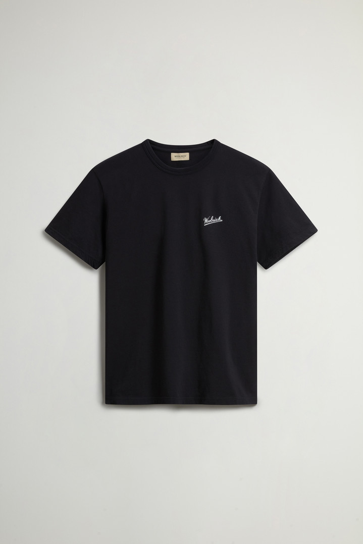 Pure Cotton T-Shirt with Logo Black photo 1 | Woolrich