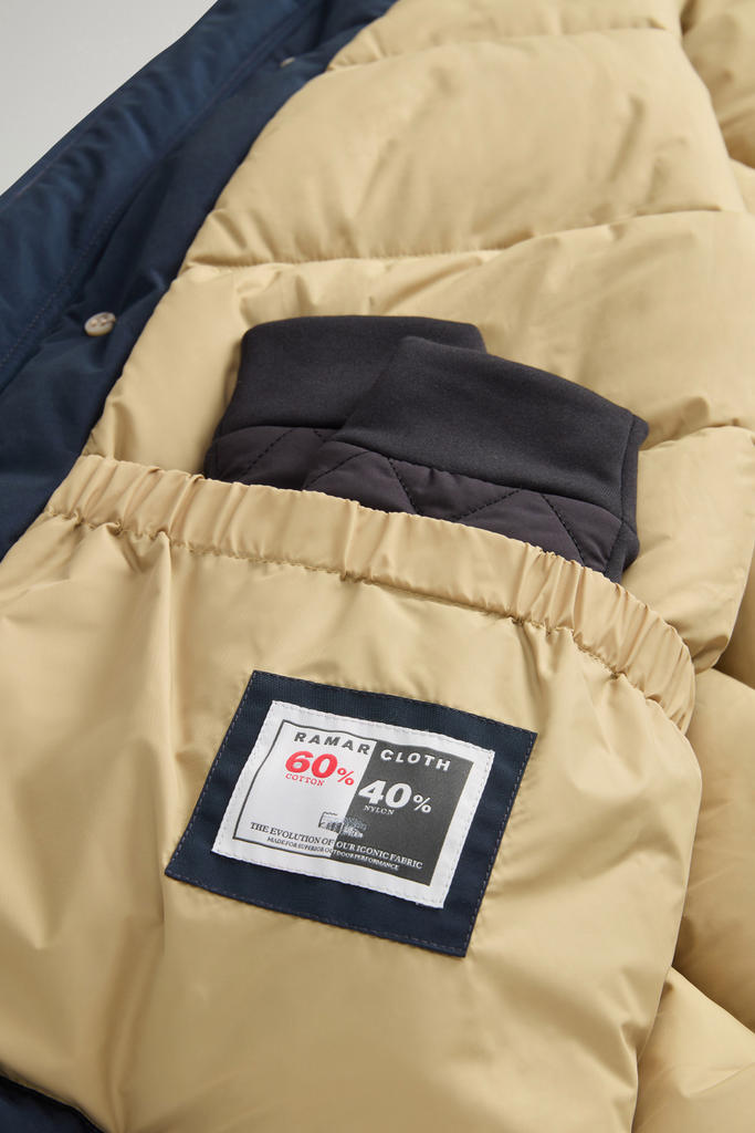 Arctic Anorak in Ramar Cloth with Detachable Fur Blue photo 9 | Woolrich