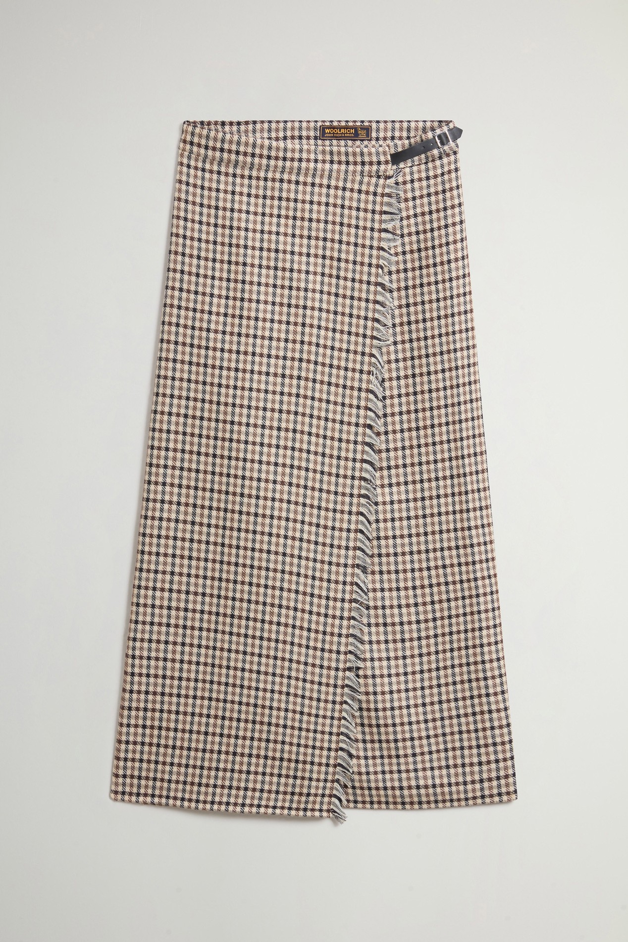 Checked Skirt in Wool Blend Beige photo 1 | Woolrich
