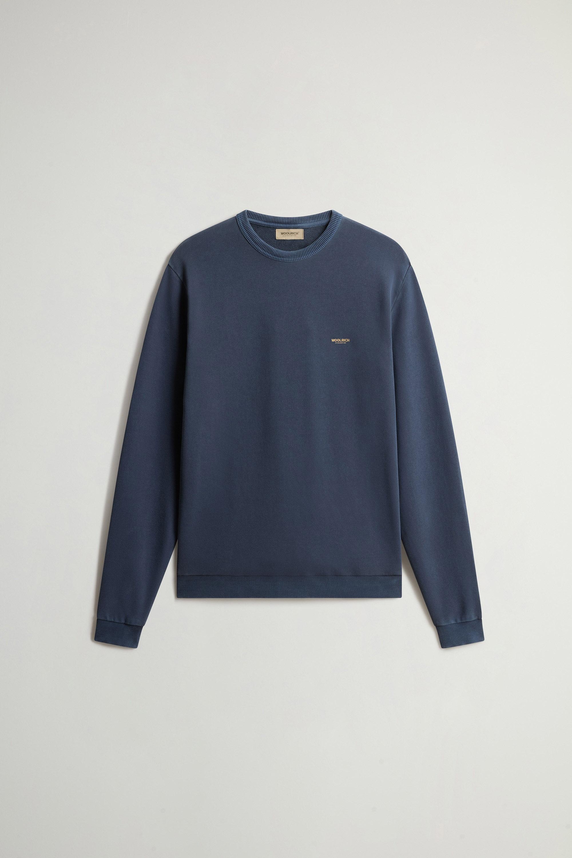 GARMENT DYED LOGO CRENEWCK Blue photo 5 | Woolrich