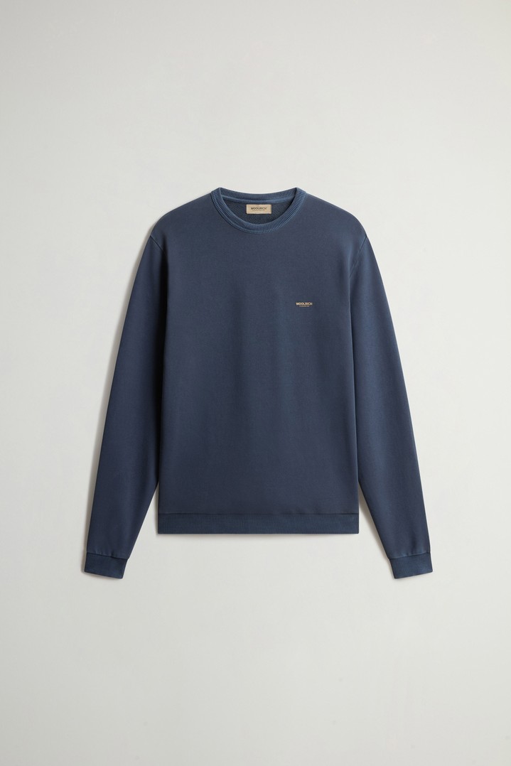 GARMENT DYED LOGO CRENEWCK Blue photo 5 | Woolrich