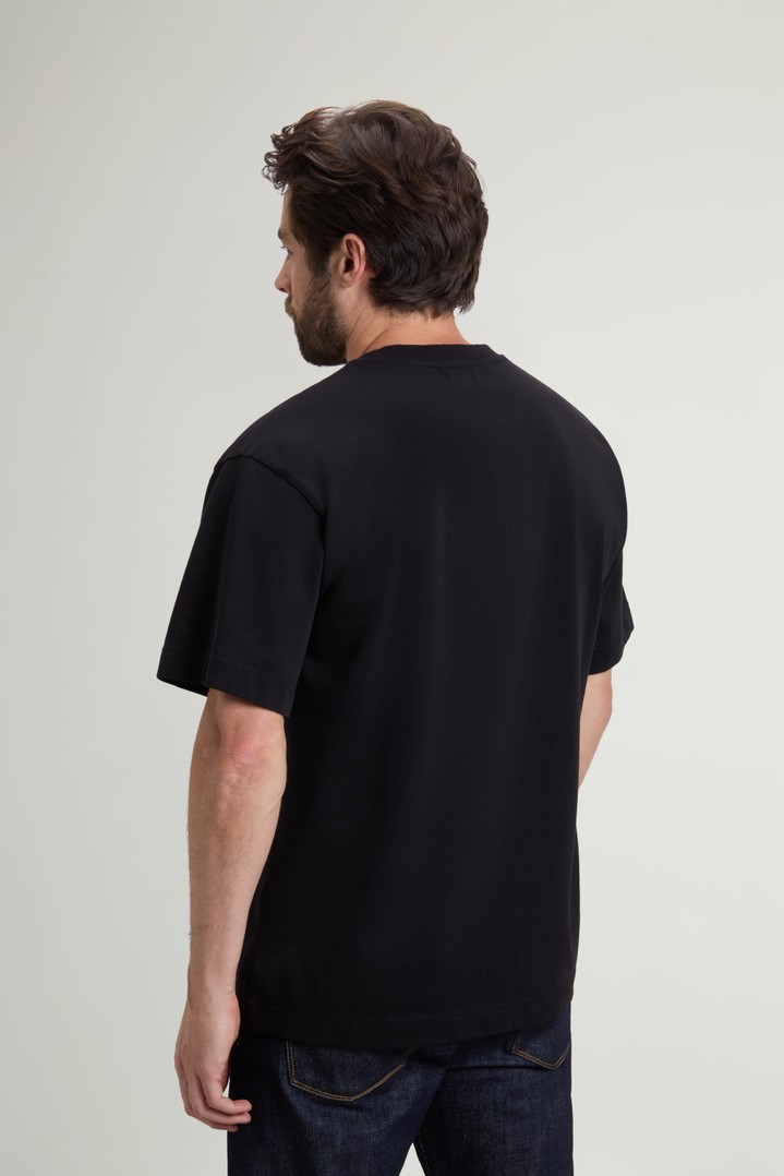 HEAVY JERSEY GRAPHIC T-SHIRT Black photo 3 | Woolrich