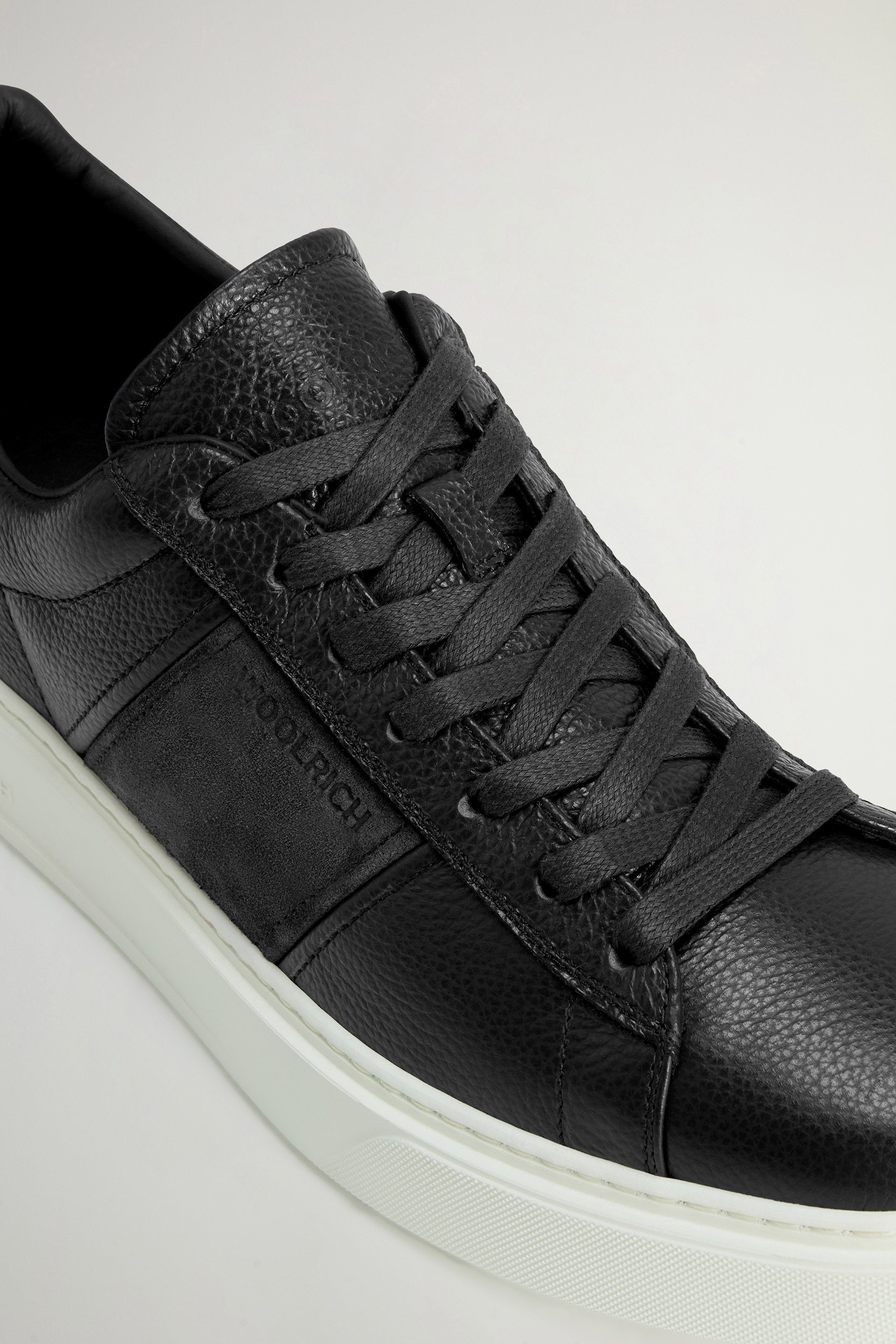 Classic Court Sneakers in Leather and Suede Blue photo 5 | Woolrich