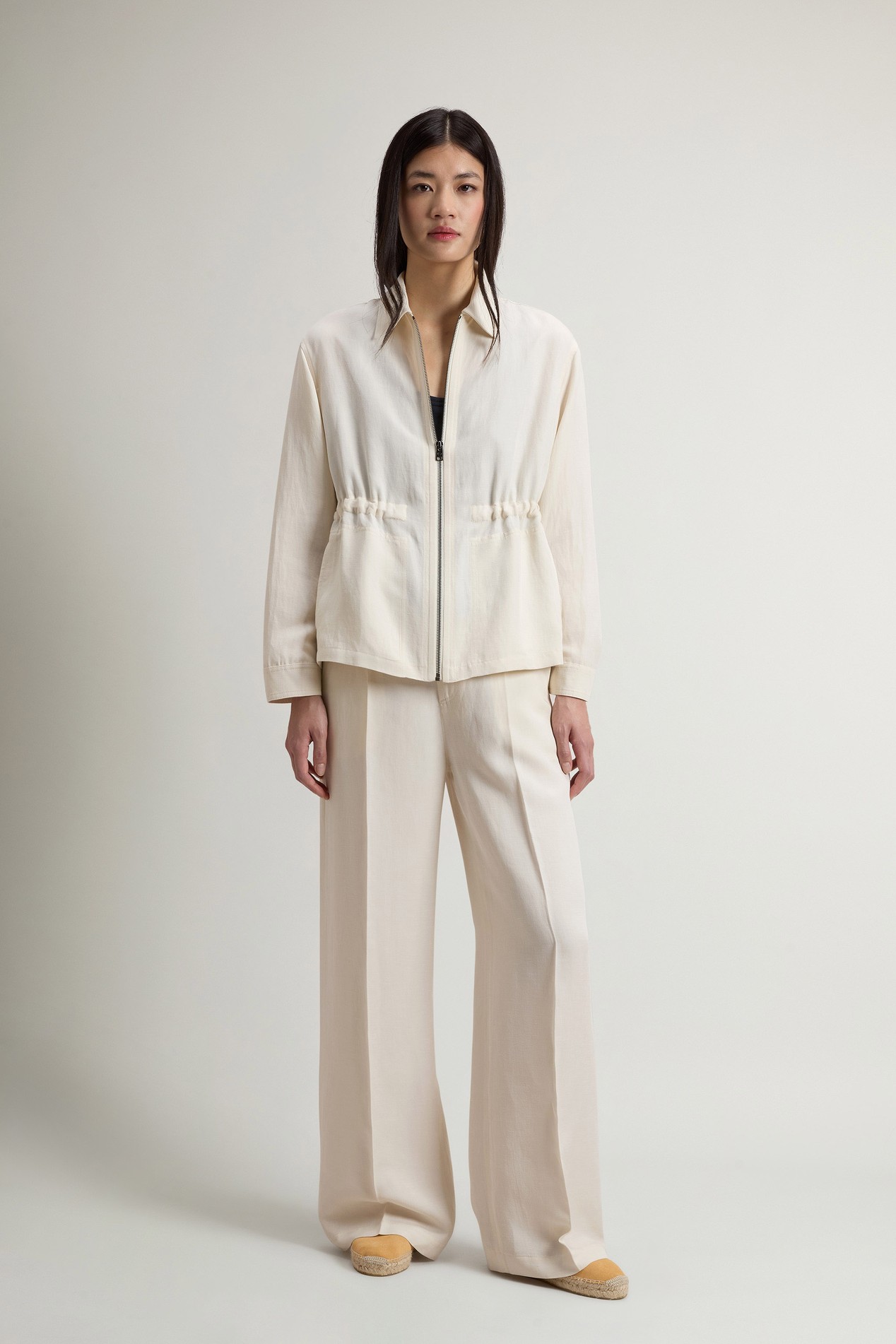 LYOCELL LINEN OVERSHIRT White photo 2 | Woolrich