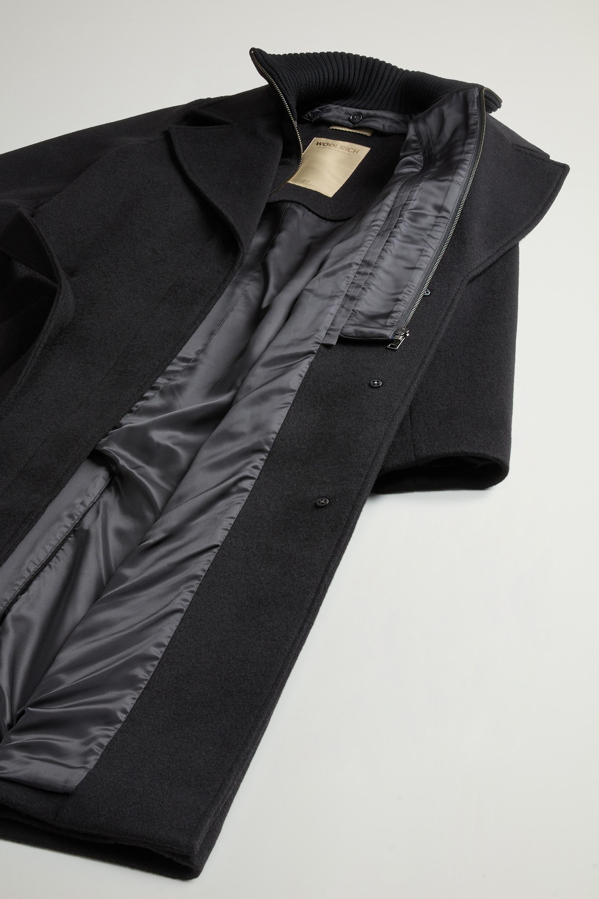 Wool-Blend Coat with Removable Bib Black photo 9 | Woolrich