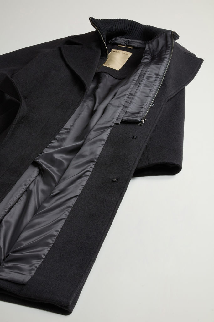 Wool-Blend Coat with Removable Bib Black photo 9 | Woolrich