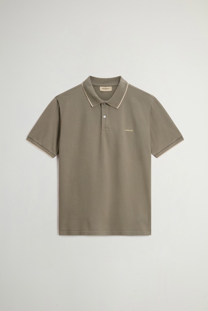 Monterey Polo Shirt in Stretch Cotton-Blend Pique Green photo 1 | Woolrich