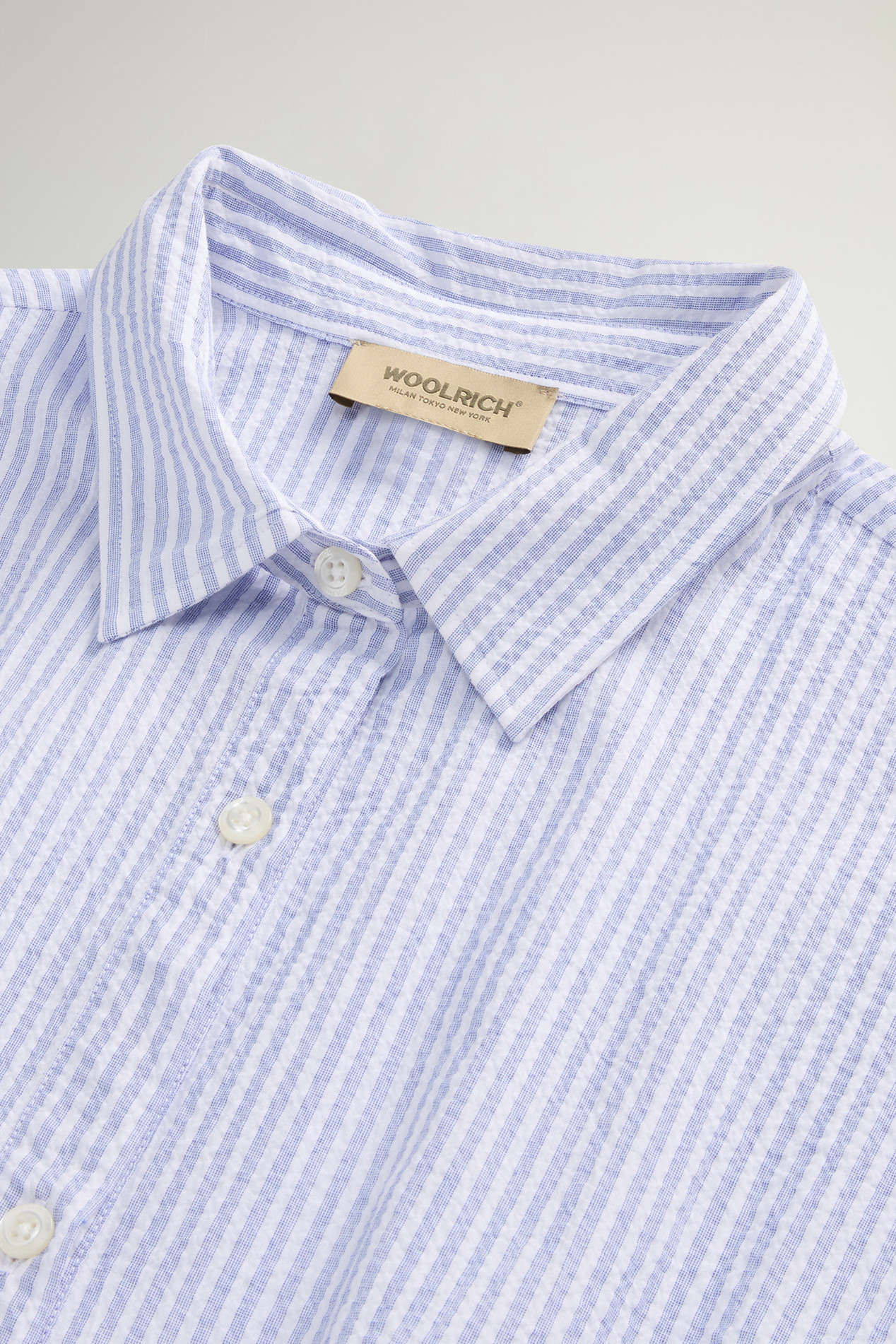 LONG SHIRT DRESS Blue photo 6 | Woolrich