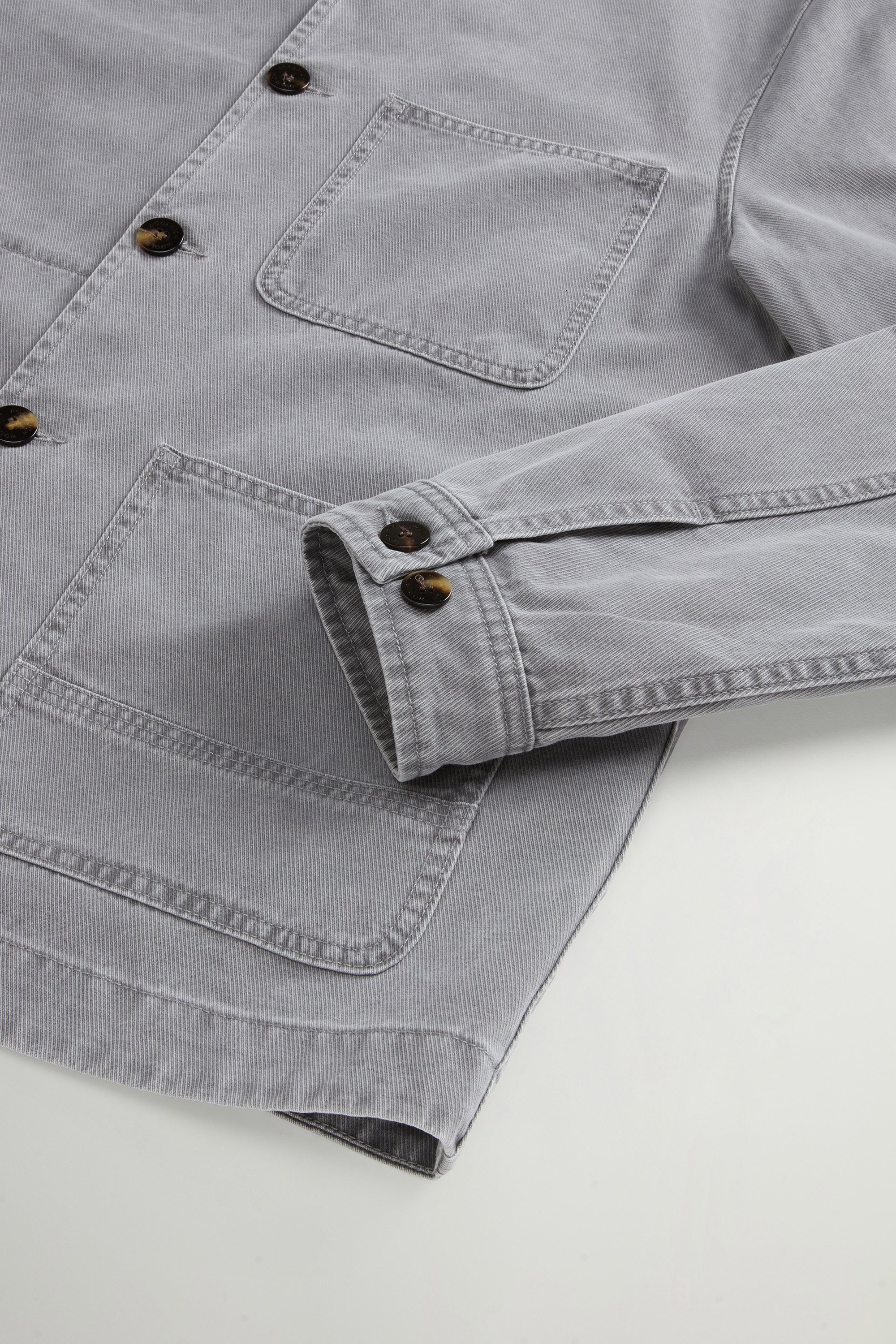 WASHED RESINE TWILL CHORE JACKET Gray photo 7 | Woolrich