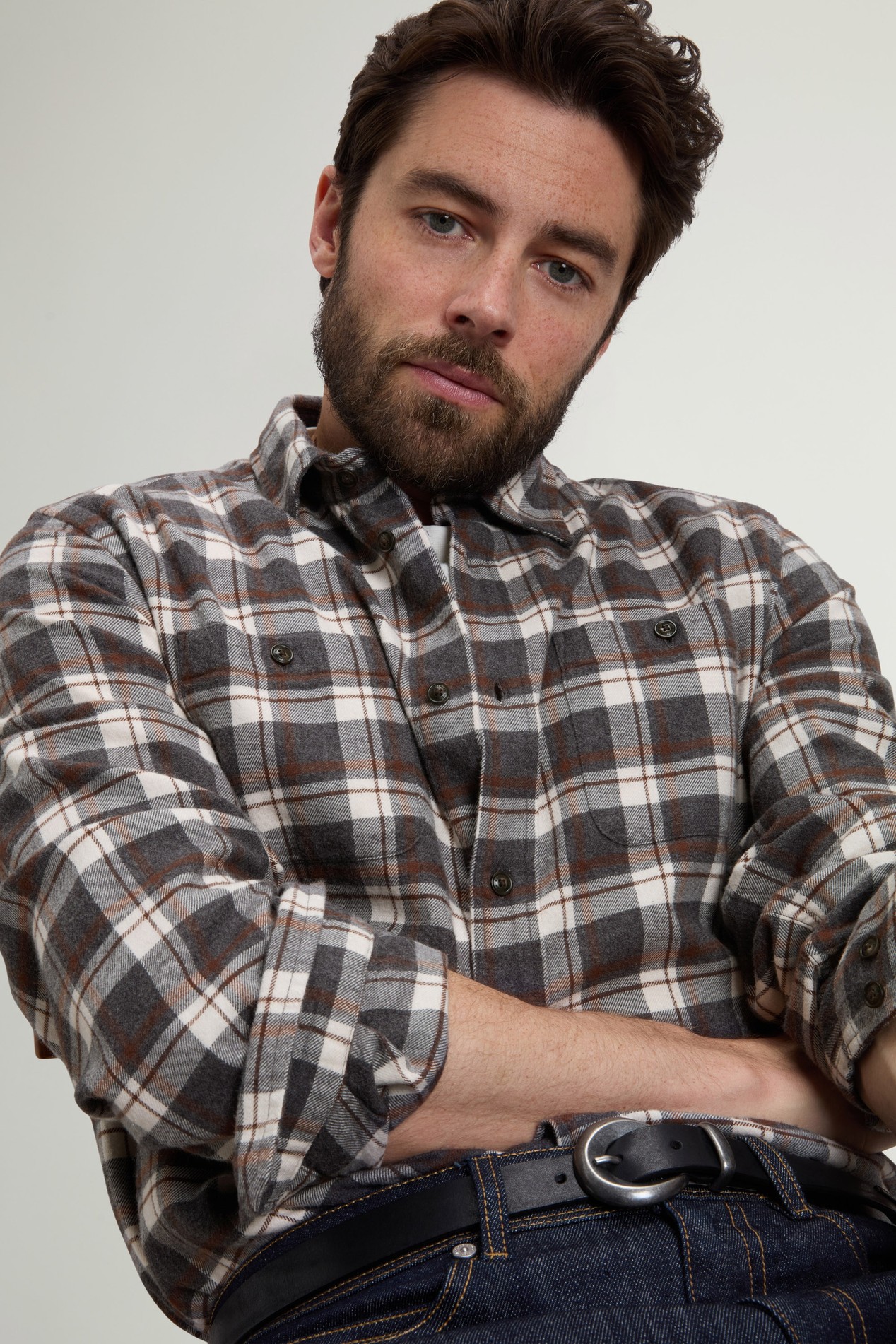 CHECK FLANNEL WARREN SHIRT Grau photo 4 | Woolrich