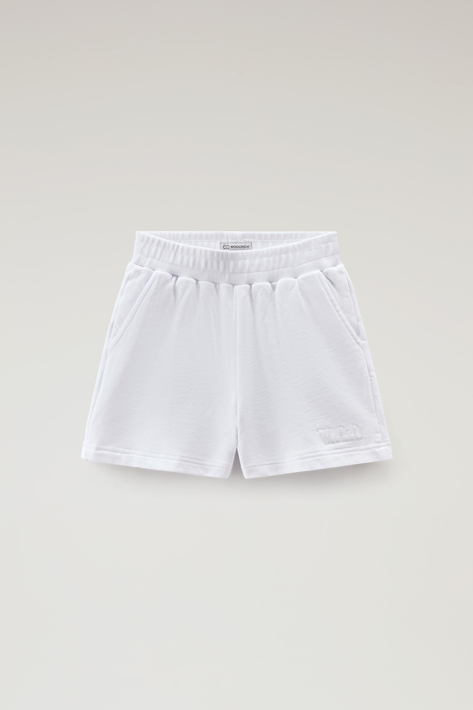 Girls' Pure Cotton Fleece Shorts White photo 1 | Woolrich
