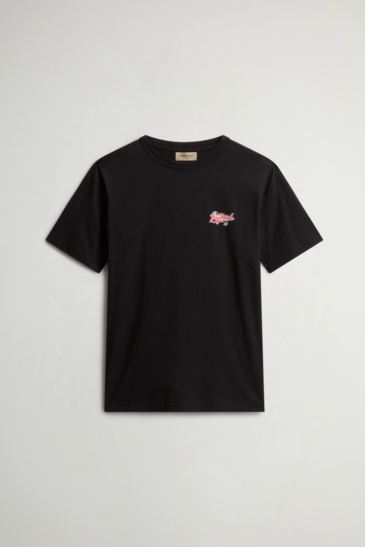 COTTON EMBLEM T-SHIRT Black photo 5 | Woolrich