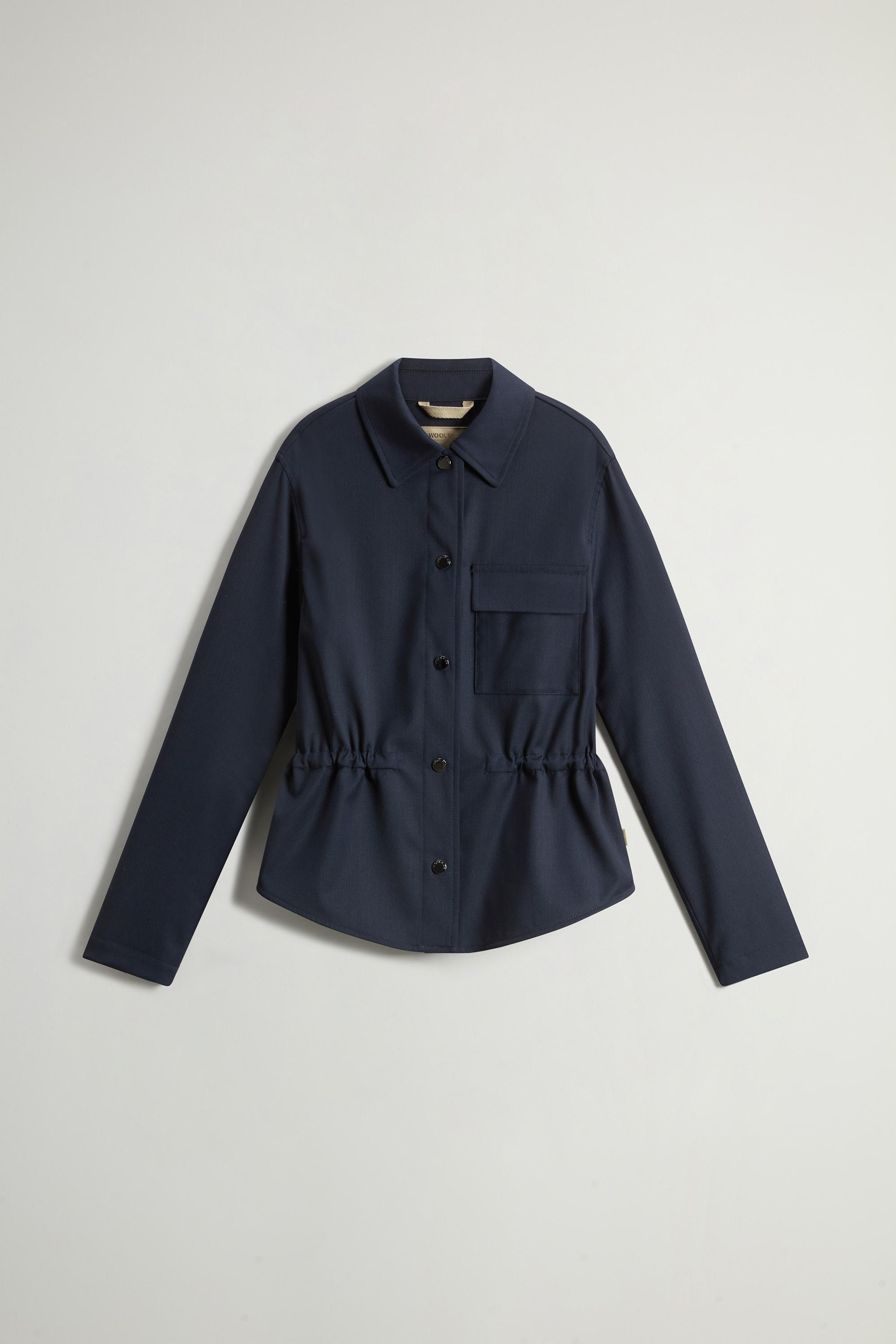 Overshirt in Wool Blend Blue photo 5 | Woolrich