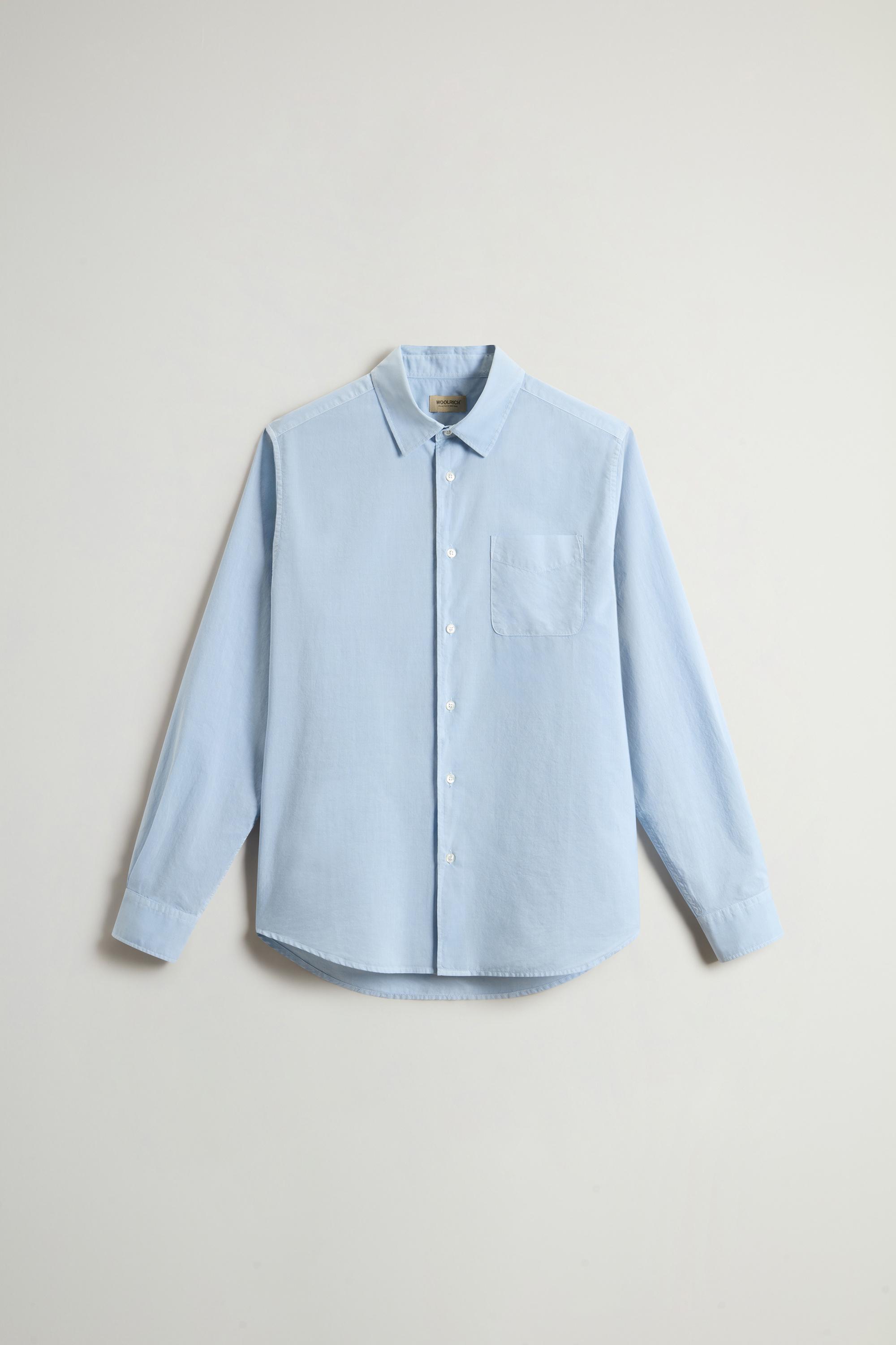 Stückgefärbtes Shirt aus Musselin aus reiner Baumwolle Blau photo 1 | Woolrich