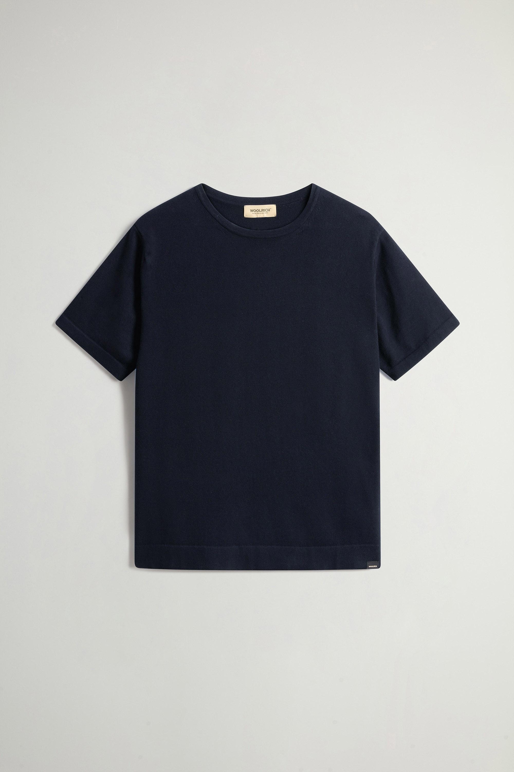 Short-Sleeved Pure Cotton Sweater Blue photo 5 | Woolrich