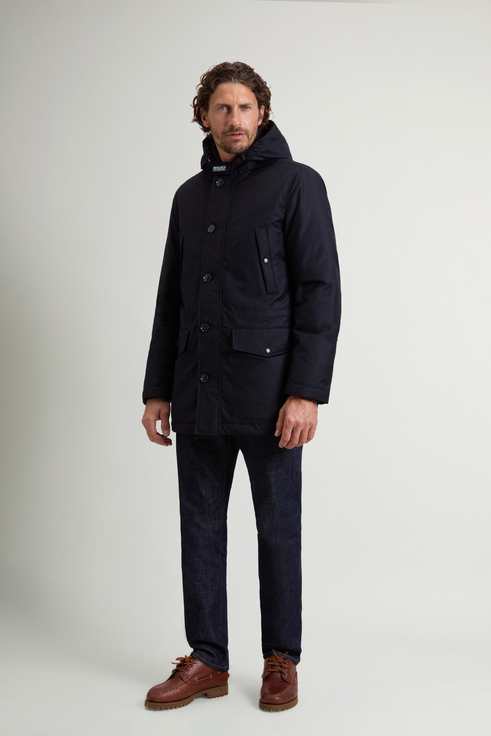 Italian virgin wool and silk parka Blue photo 1 | Woolrich